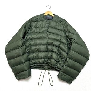 Christian Wijnants 34 US 4 Oversized Puffer Coat Jacket Goose Down Snap V Neck